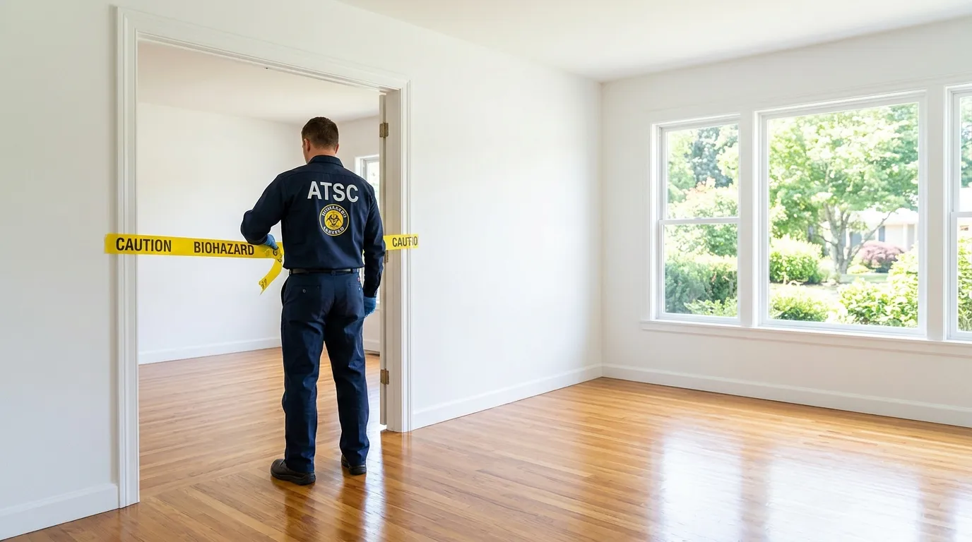 Certified biohazard cleanup crew performing Decomposition Cleanup in Alsip